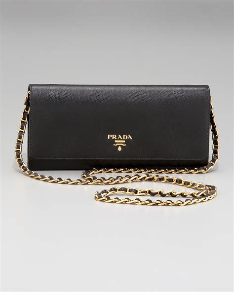 black prada chain wallet saffiano bag|Prada saffiano wallet sale.